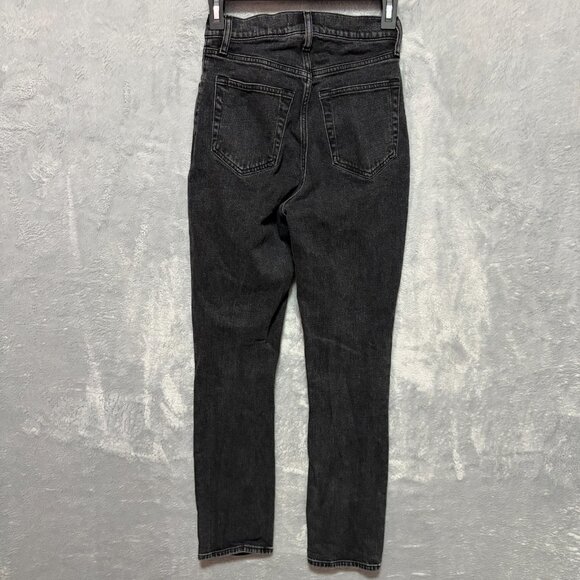 Abercrombie & Fitch The 90's Straight Ultra High Rise Black Jeans Womens 24/00 - Picture 5 of 12